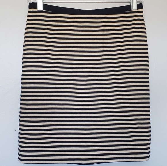 Loft navy white stripe pencil skirt - Picture 1 of 7